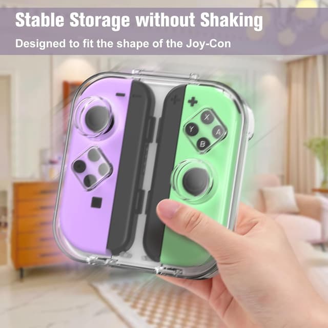 Detalle 2 de FINTIE Storage Case für Joy-Con – portable, staubdichte Schutzhülle mit transparentem PC-Deckel und Magnetverschluss