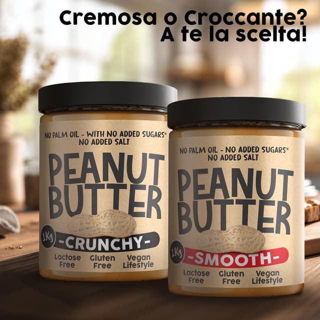 Thumbnail 5 de Burro di Arachidi Proteico Crunchy 1 kg — 30% proteine 🥜