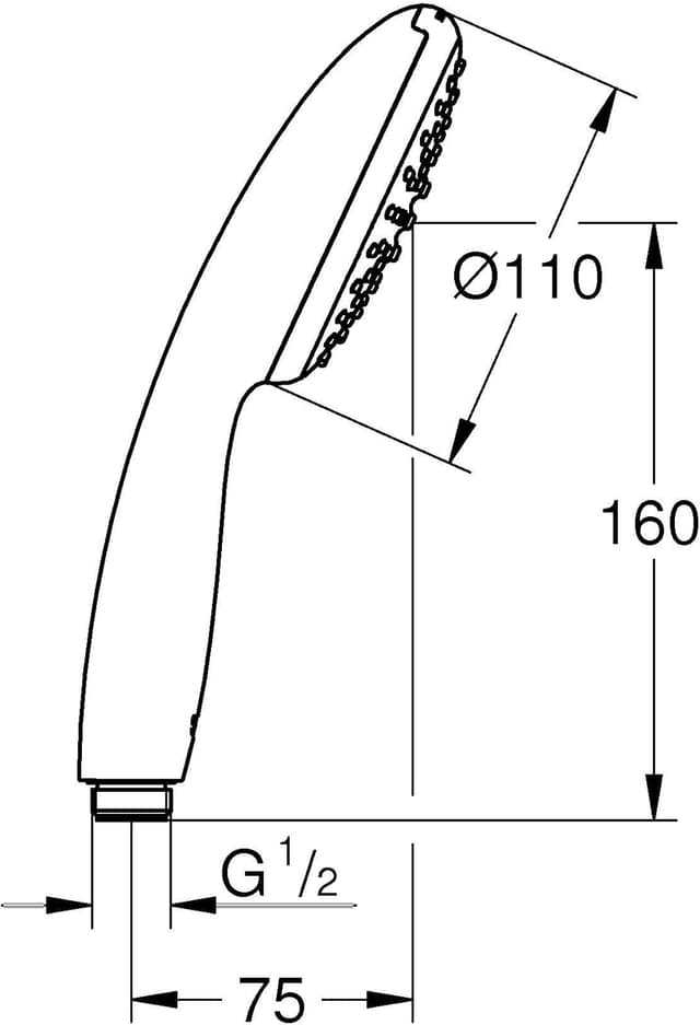 Thumbnail 6 de GROHE Vitalio Start 110 Teleducha Redonda 💧 Eficiencia y Durabilidad