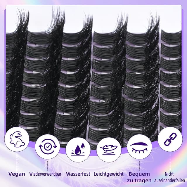 Thumbnail 5 de B&Q Lash Cluster 144 Stück 5D Volume