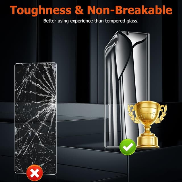 Detalle 2 de LYWHL 3-Pack Screen Protector for Samsung Galaxy S24 Ultra (TPU Hydrogel Film)