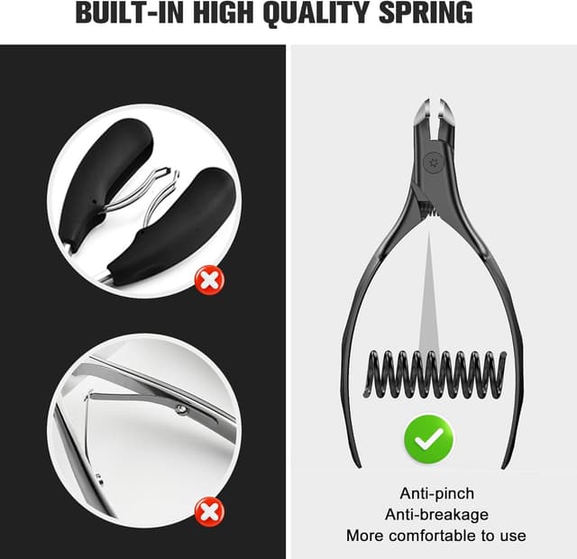 Detalle de FERYES Wide Jaw Thick Toenail Clippers for Thick Toenails with Catcher (Precision Stainless Steel)