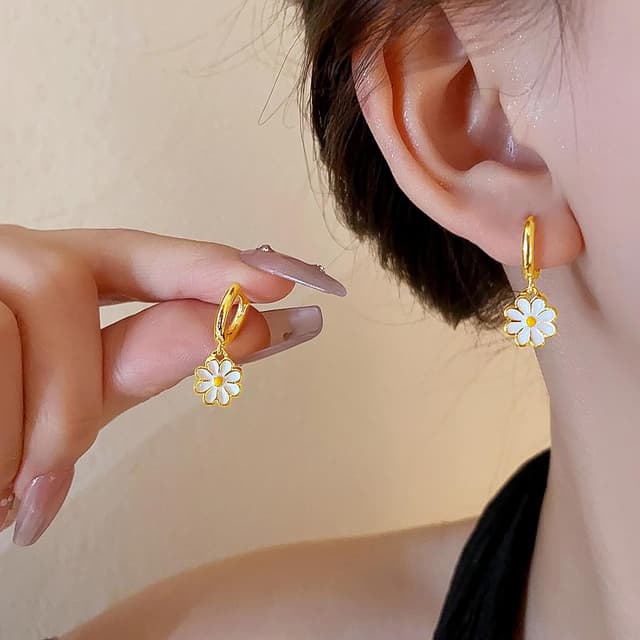 Detalle 2 de Cangall Ohrringe Silber 925 Hängend Damen – Creolen mit Anhänger, nickelfrei