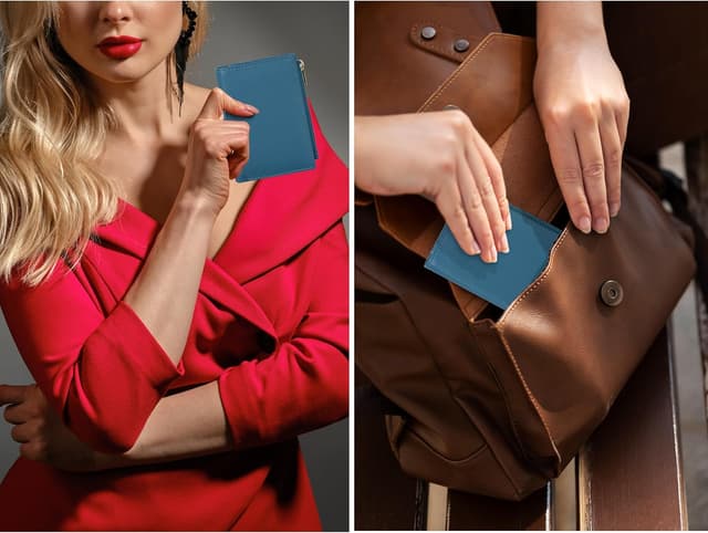 Thumbnail 5 de Wallet for Women Full Grain Leather 4.2in