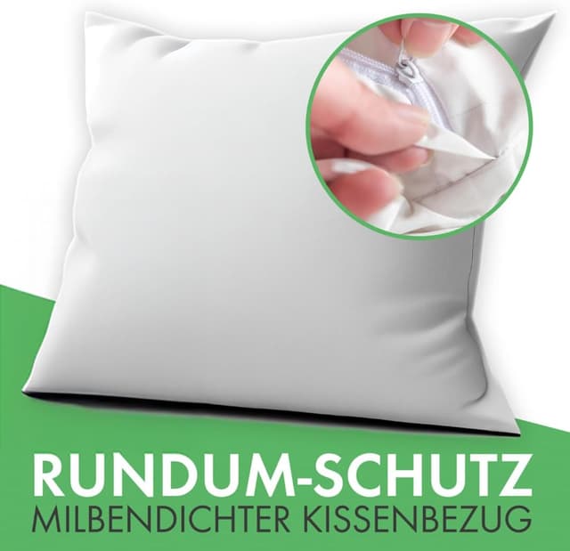 Thumbnail 5 de Welldora 2er-Set Milbenbezug Kissen 40x80