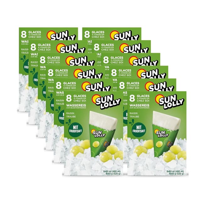 Detalle de Sun Lolly Wassereis Weintraube 12er Pack
