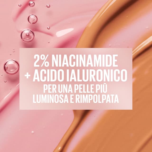 Detalle de Maybelline New York Lifter Plump and Glow Fondotinta Illuminante 117 – finish naturale, 30 ml