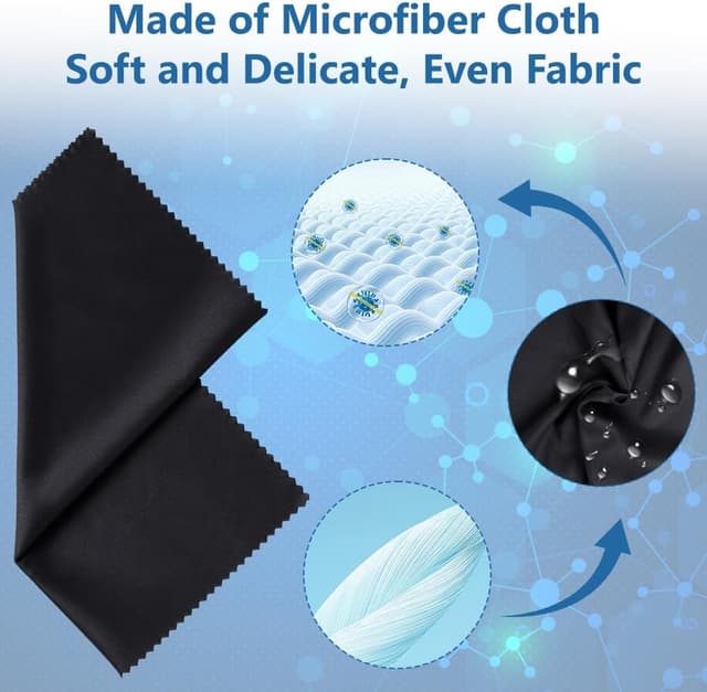 Detalle 2 de ACWOO 12PCS Chiffons microfibre 20x20 cm pour lunettes