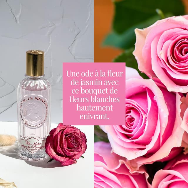 Detalle de Jeanne en Provence Eau de Parfum boisé et floral pour femme « Un matin dans la roseraie » – Picante, flacon 60 ml