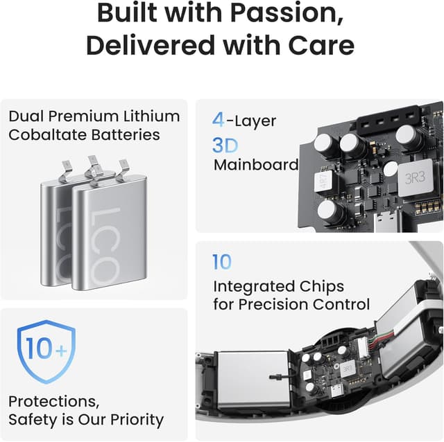Detalle 1 de KIWI design H4 Boost Battery Halo Head Strap for Meta Quest 3/3S (DualFast Charging)