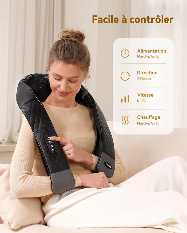 Detalle 2 de Masseur cervical shiatsu 4D 12 V