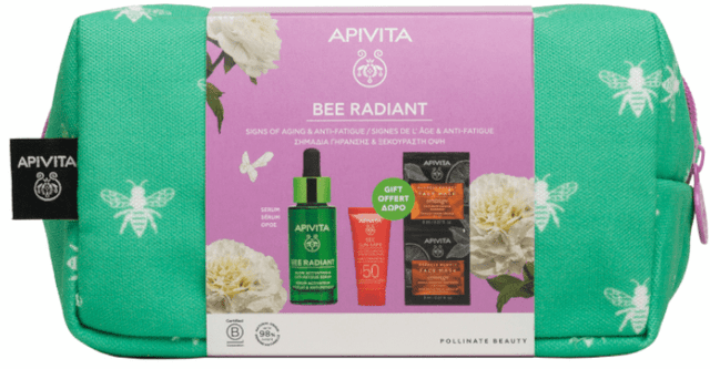 Imagen de Apivita Bee Radiant Sérum + Bee Sun Safe SPF50 15 ml y Mascarilla Naranja 2×8 ml en OfertitasTOP