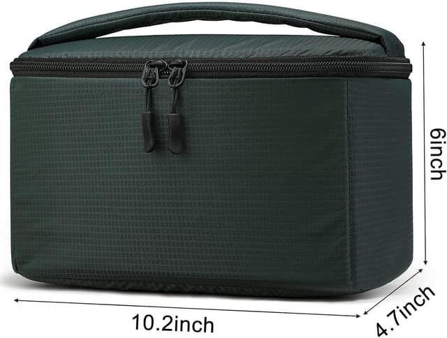 Detalle de S-ZONE borsa imbottita antiurto pieghevole per fotocamera DSLR/SLR con scomparti e protezione lenti