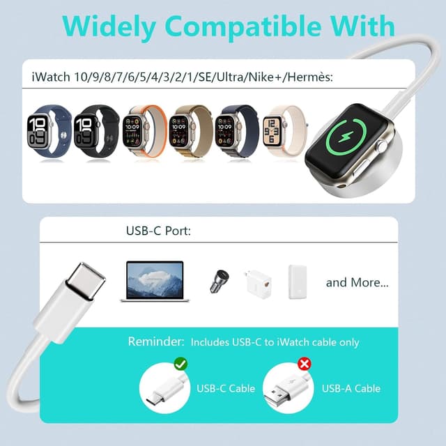 Detalle de Apple Watch magnetic charger 2 pack