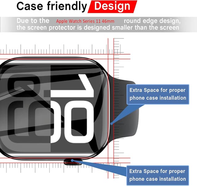 Thumbnail 6 de AOKUMA Screen Protector for Apple Watch Series 11/10 (46mm) – TPU Film (6 Pack), Case-Friendly, Scratch & Shock Resistant