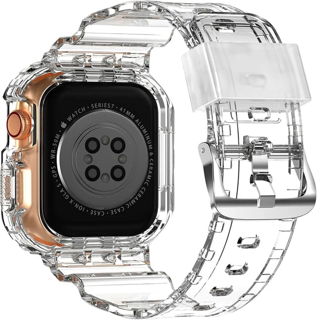 Thumbnail 1 de XYF Crystal Clear Apple Watch Band 45mm