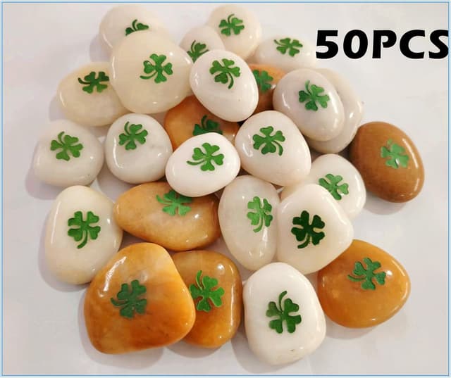 Thumbnail 4 de ROCKIMPACT Kleeblatt Glücksklee Steine 50 Stk