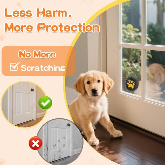 Detalle 2 de ChunHee Dog Bell for Puppy Toilet Training (0–115dB, Adjustable Volume) with 28 Ringtones, Black/Yellow – 1 Pack