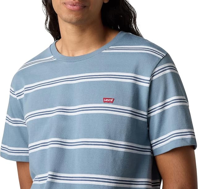 Detalle de Levi's SS Original Housemark tee camiseta XS Rowan Stripe Steam B