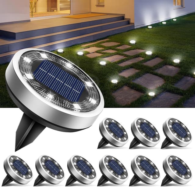 Detalle de btfarm Solar Lights Outdoor Garden 10 Pack