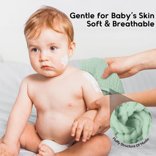 Detalle de Unnivoll muslin burp cloths 50x25cm 6 pack