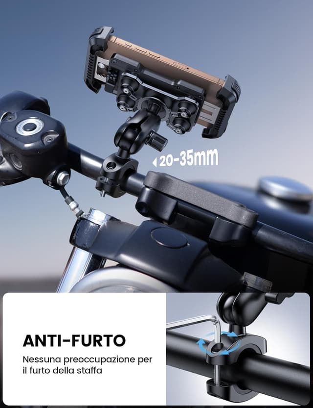 Thumbnail 3 de Lamicall Supporto Telefono Moto 4,7-6,8"