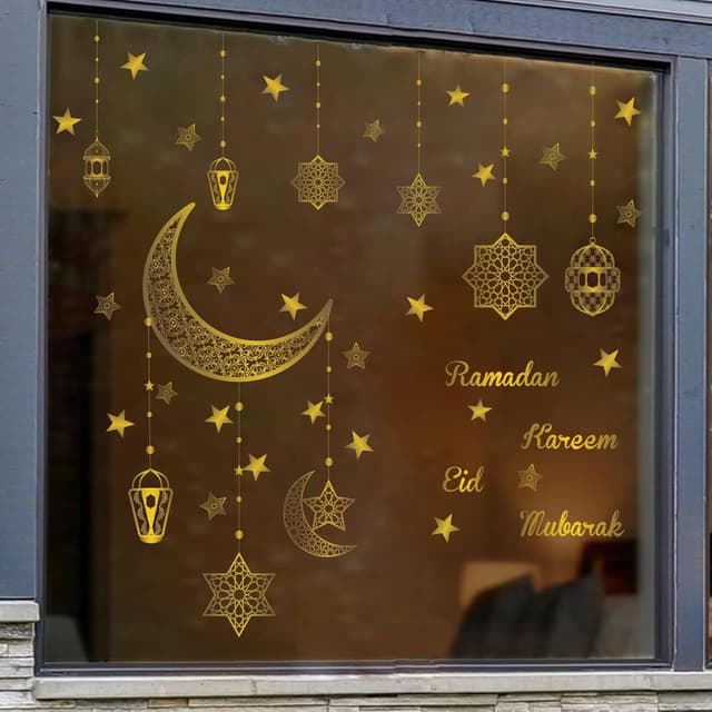 Thumbnail 3 de KAIRNE Ramadan Fensteraufkleber Mond und Sterne đ