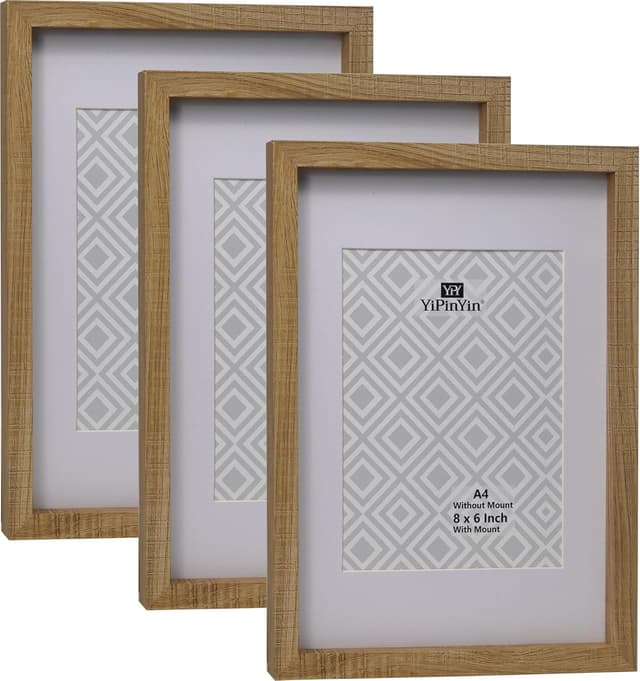 Thumbnail 5 de Natural Wood Effect 4x6 Photo Frame Set of 3