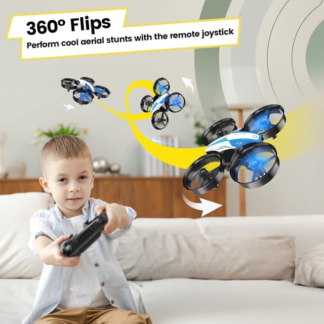 Detalle 2 de Holy Stone HS210 Mini Drone for Kids and Beginners RC Nano Quadcopter Indoor Small Helicopter Plane with Auto Hovering, 3D Flip, Headless Mode and 3 Batteries, Great Gift Toy for Boys and Girls, Blue
Holy Stone HS210 Mini Drone for Kids and Beginn…