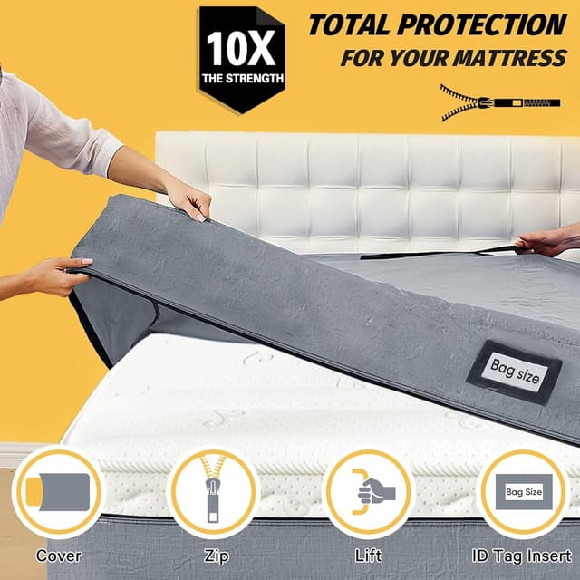 Detalle 2 de BETU Twin Mattress Protector 77x42x13.5 Waterproof Mattress Cover
