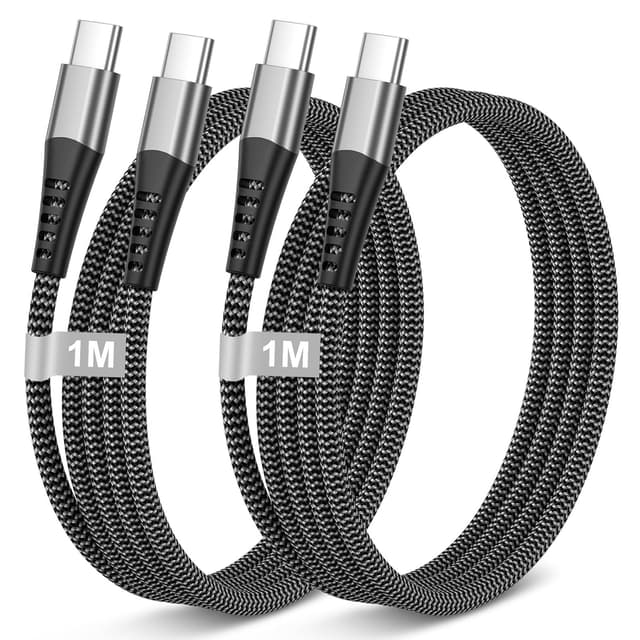 Detalle de AINPOW 100W Cable USB C carga rápida 1m 2Pack