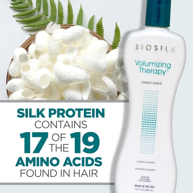 Detalle de Biosilk Volumizing Therapy Conditioner (Unisex) – Silk-infused Conditioner für mehr Fülle
