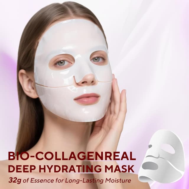 Detalle 2 de Nityrliv Collagen Face Mask (4-Pack) Bio-Collagen Deep Hydration Overnight Sheet Masks