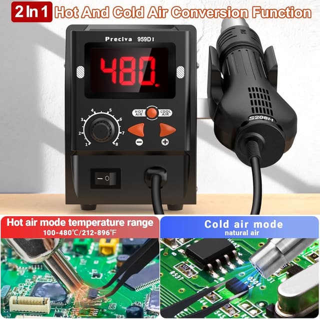 Detalle 2 de Preciva 959D-I Stazione dissaldante digitale 700W