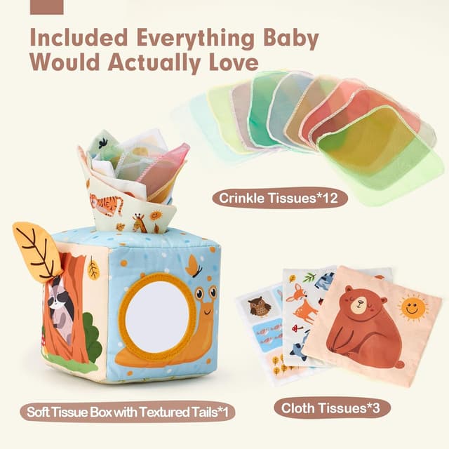 Thumbnail 6 de hahaland Baby Tissue Box Toy 12 scarves