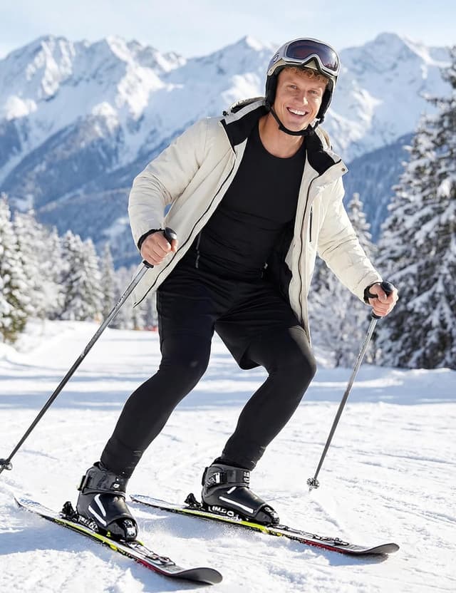 Detalle de Ensemble compression homme Terecey 3 pièces (tee-shirt à manches longues, legging et shorts) pour running et sport intensif