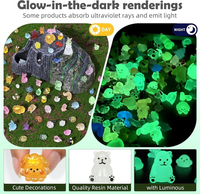 Thumbnail 4 de Crahuanli 120PCS Mini Resin Animals