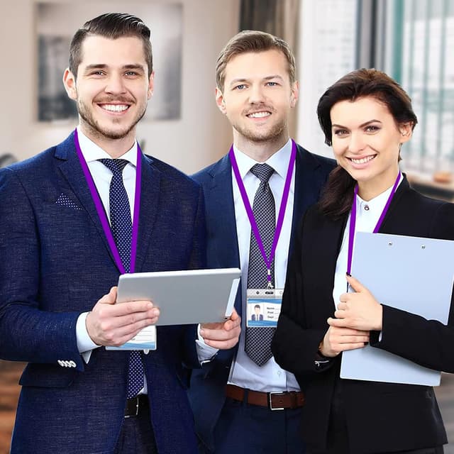 Detalle 2 de XHDA Purple lanyard set with 30 card holders