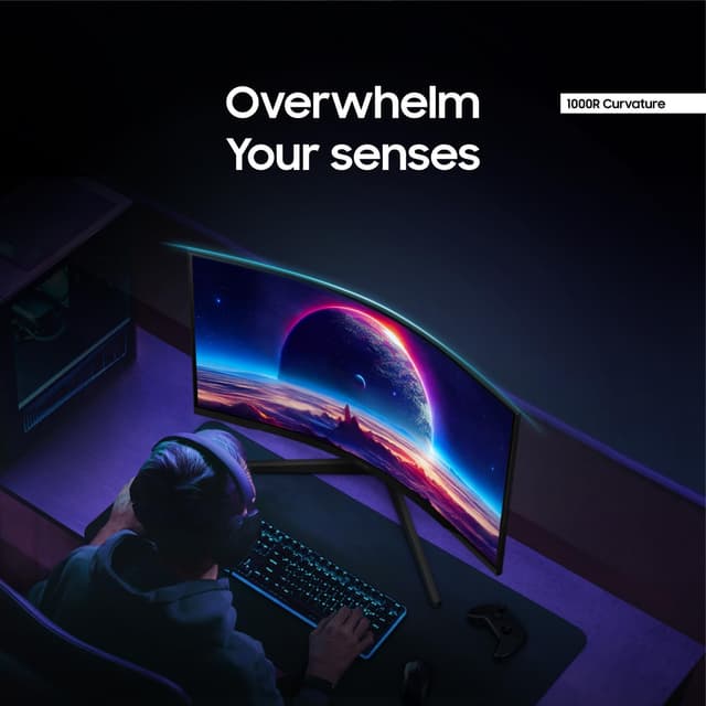 Detalle 1 de Samsung Odyssey G55C 165Hz QHD Curved