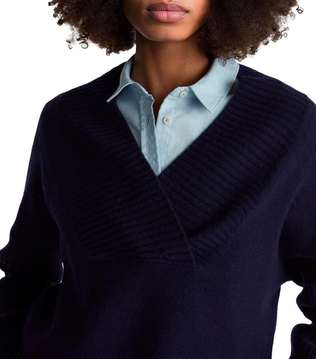 Thumbnail 2 de Benetton Damen Pullover V-Ausschnitt 1444d403h