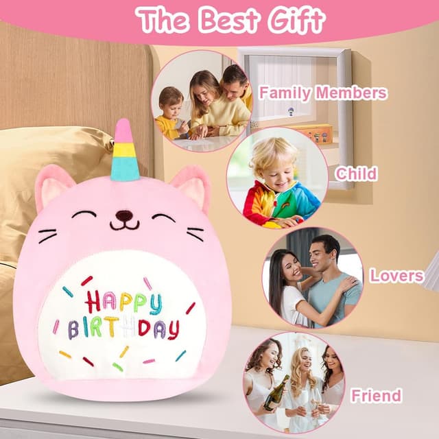 Thumbnail 4 de Vicloon Oreiller Licorne Rose 24x24 cm