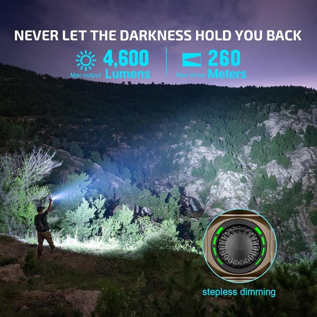 Detalle 2 de OLIGHT Seeker 4 Pro Linterna LED Recargable, Alta Potencia 🔦