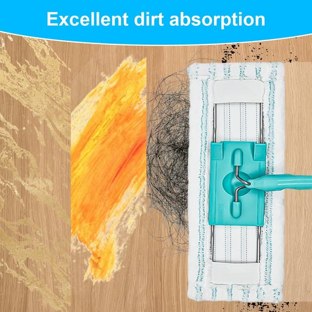 Detalle 2 de ACOMTUO lot de 3 serpillières microfibres pour balai à franges Leifheit Profi XL