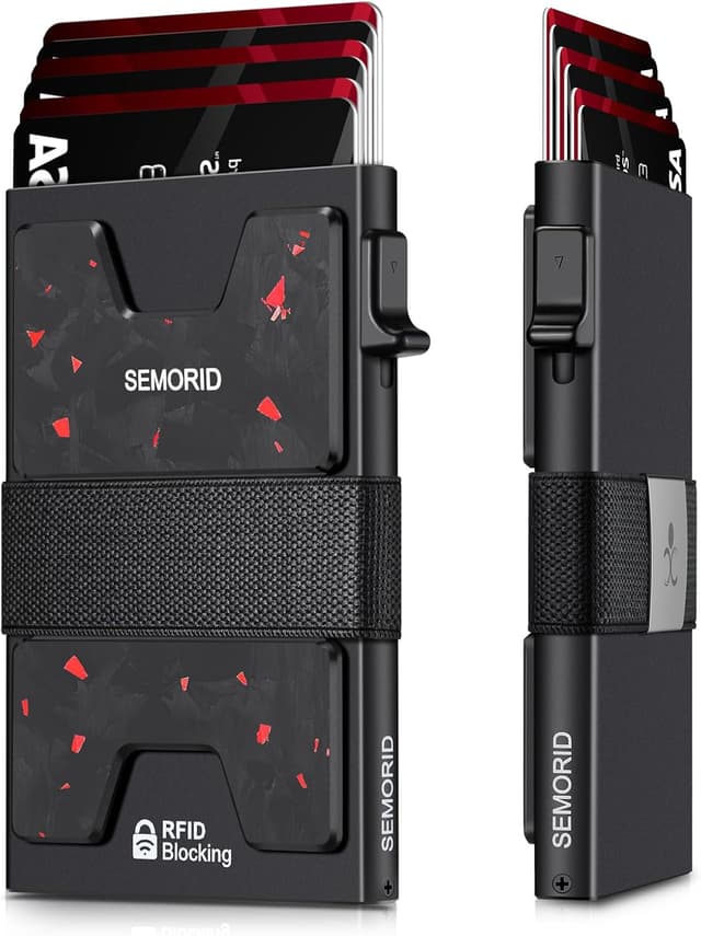 Thumbnail 6 de SEMORID Slim Aluminum Card Holder Wallet 12 cards 💼