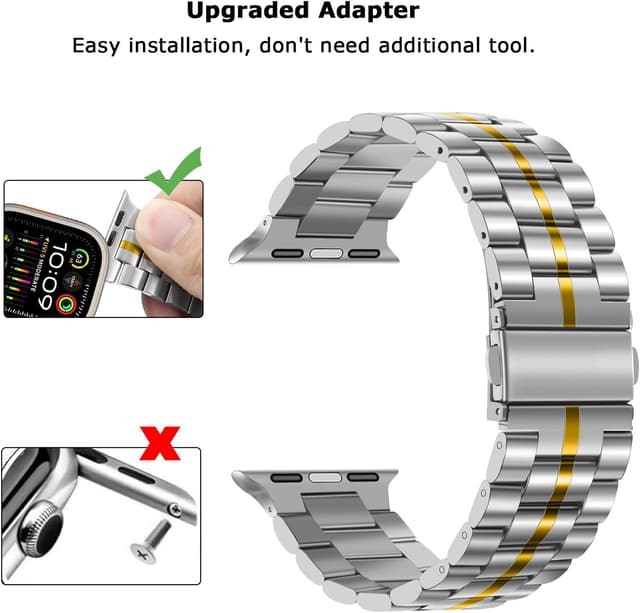 Detalle 2 de Tasikar 49mm Stainless Steel Apple Watch strap