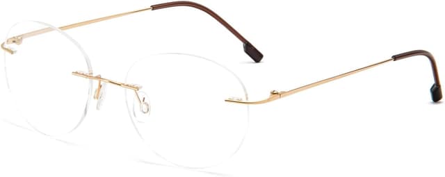 Detalle de KoKoBin Round Randlos Lesebrille aus Titanlegierung – superleicht, hypoallergen (3 Dioptrien)