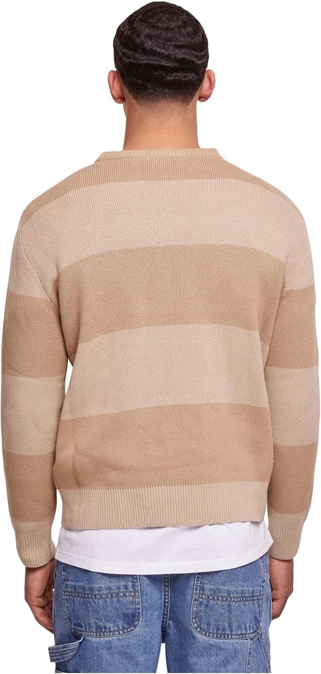 Detalle 2 de Urban Classics Herren Oversized Striped Sweatshirt
