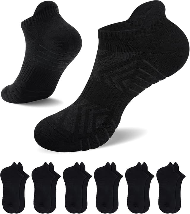Detalle de PULIOU running socks, 6 pairs ankle