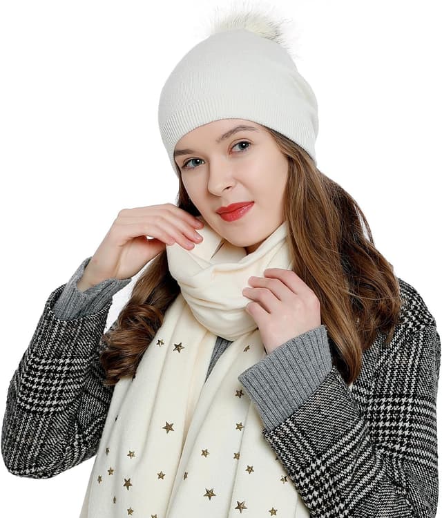 Detalle de DonDon bonnet d’hiver laine avec pompon