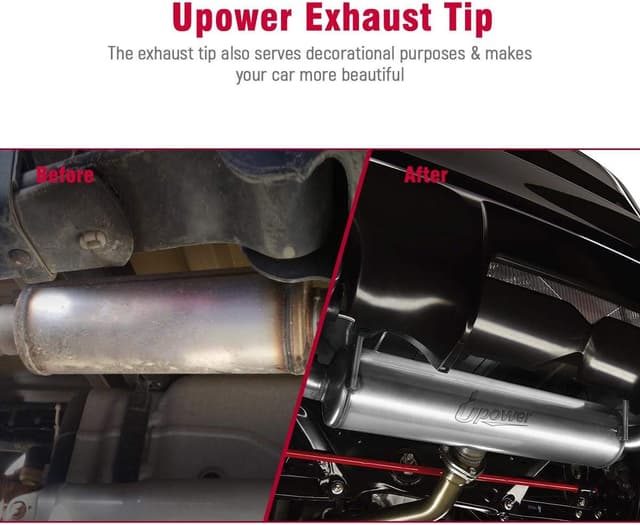 Thumbnail 6 de Upower 4" Inlet Diesel Exhaust Muffler (Straight-Through Stainless Steel) XS2772
